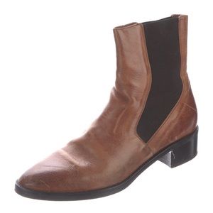 Brown distressed leather Vince boots, 7.5